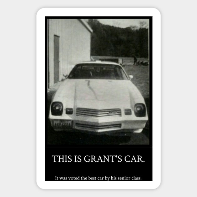 This Is Grant's Car Sticker by Starturtle87 Designs